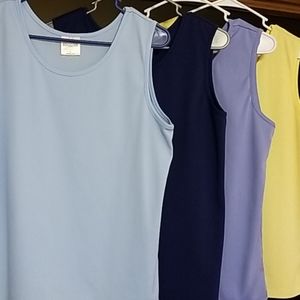 Lot of 4 Bedford Fair tanks, sz L